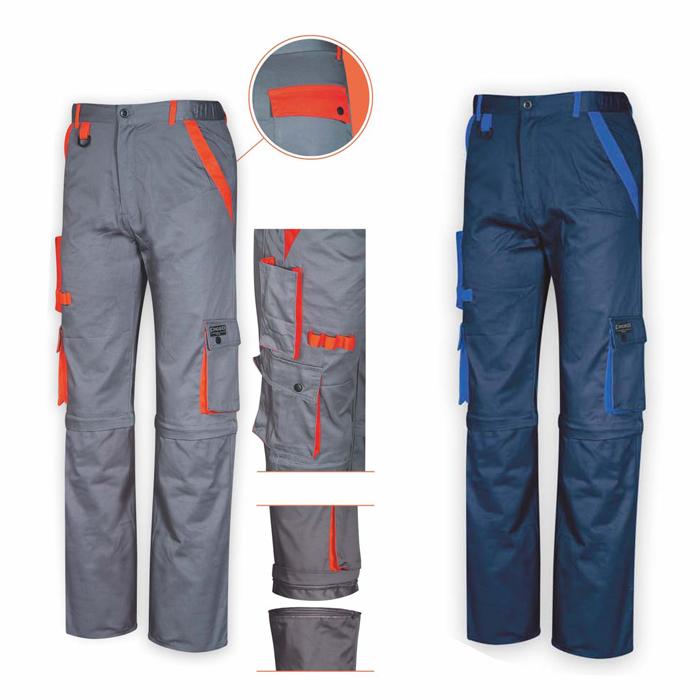 Kodi: 525 – Pantallona pune qe konvertohen ne pantallona te shkurtra, me shume xhepa