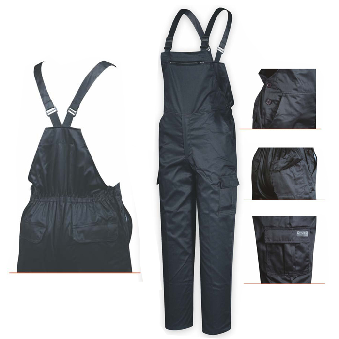 Code: 604 – Bip pant with 2 military pockets and chest pockets.